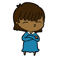 cartoon woman