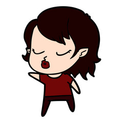 cute cartoon vampire girl