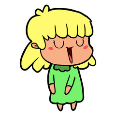 cartoon woman laughing