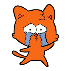 cartoon crying cat