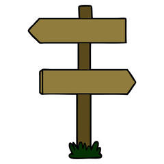 cartoon sign post