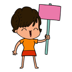 cartoon laughing woman