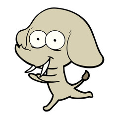 happy cartoon elephant