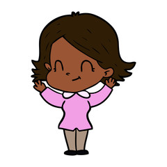 cartoon friendly girl