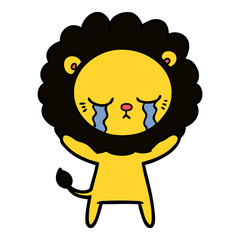 crying cartoon lion