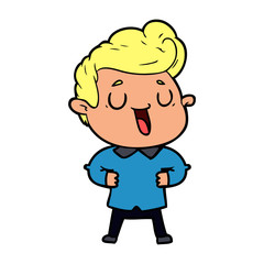 happy cartoon man