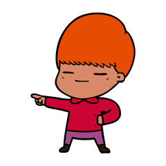 cartoon smug boy