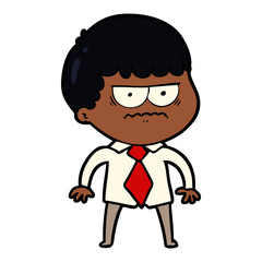 cartoon annoyed man