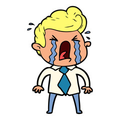 cartoon crying man