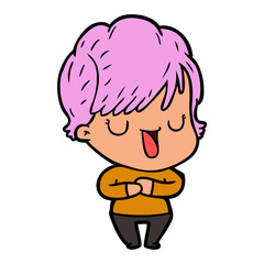 cartoon woman talking