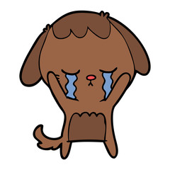 Obraz premium cartoon dog crying