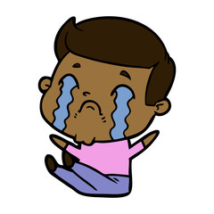cartoon man crying