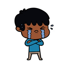 cartoon boy crying