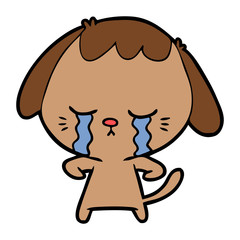 cartoon crying dog