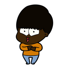 Obraz premium cartoon happy boy