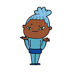 Fototapeta premium cartoon woman