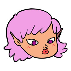 cartoon elf girl