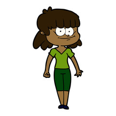 cartoon smiling woman