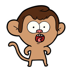 Fototapeta premium cartoon shocked monkey