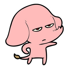 annoyed cartoon elephant