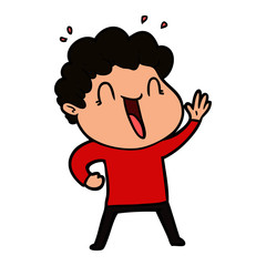 cartoon happy man