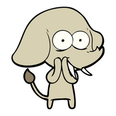 happy cartoon elephant