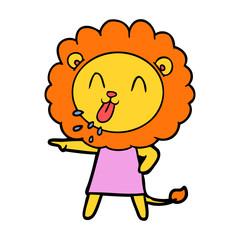 happy cartoon lion