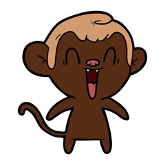 cartoon laughing monkey