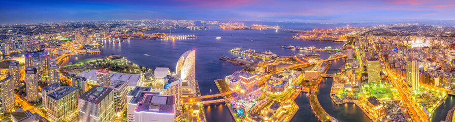 Cityscape of  Yokohama in Japan