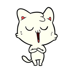 cartoon cat singing