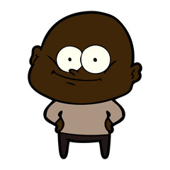 Fototapeta premium cartoon bald man staring