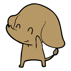 Obraz premium cute cartoon elephant