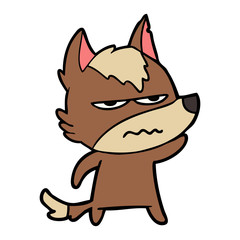 cartoon annoyed wolf