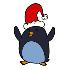 happy christmas penguin