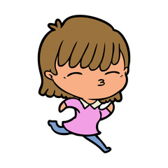 cartoon woman