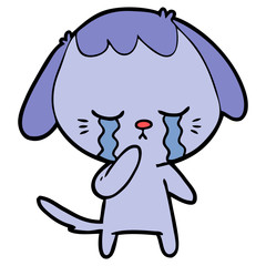 cartoon crying dog