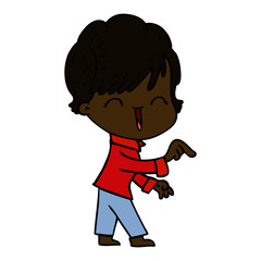 cartoon laughing woman