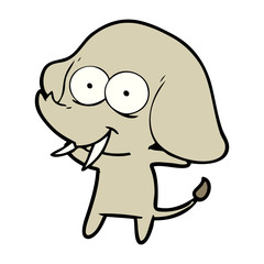happy cartoon elephant