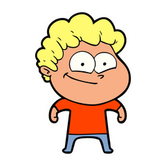 cartoon happy man