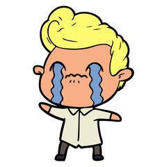 cartoon man crying