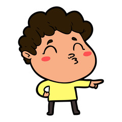 cartoon man pouting