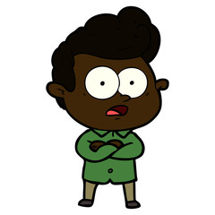 Obraz premium cartoon staring man