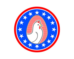 chicken star hen poultry livestock animal image vector