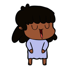cartoon woman laughing