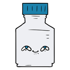 cartoon pill jar