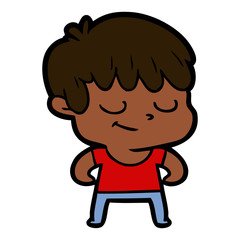 cartoon happy boy