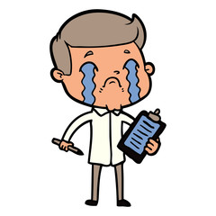 cartoon man crying