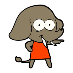 happy cartoon elephant
