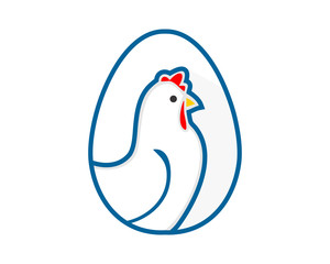chicken egg icon hen poultry livestock animal image vector