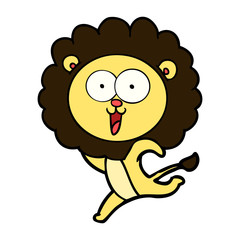 Obraz premium happy cartoon lion
